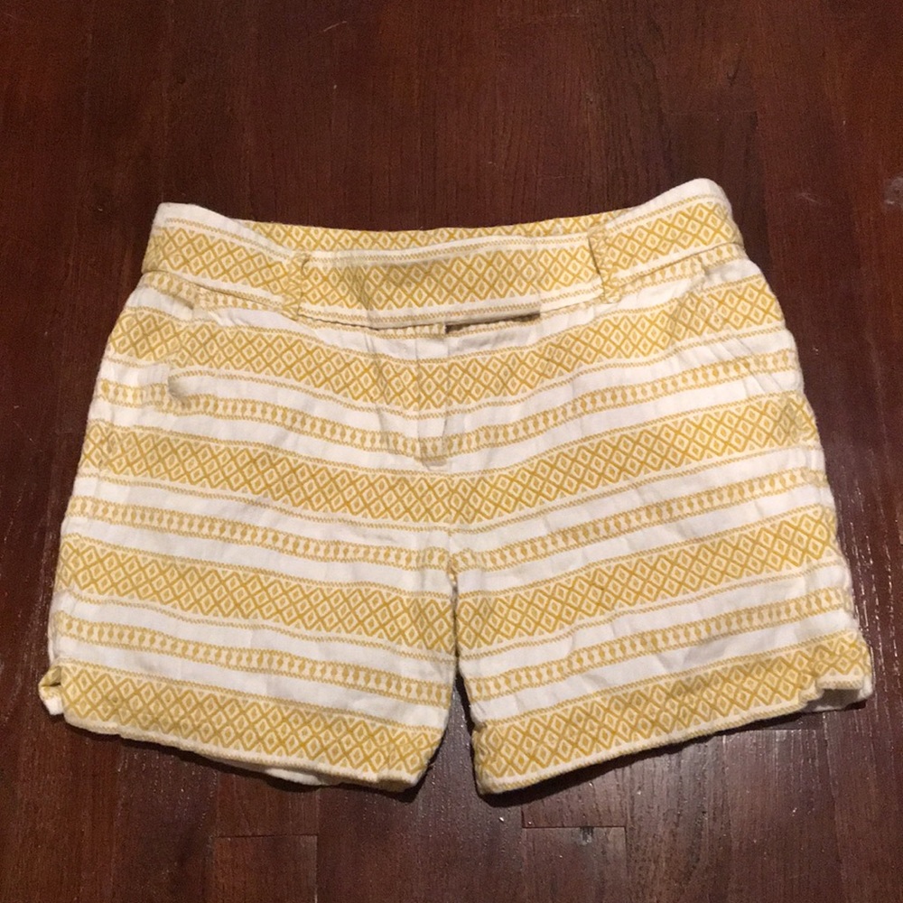 LOFT Yellow Medallion Riviera Shorts